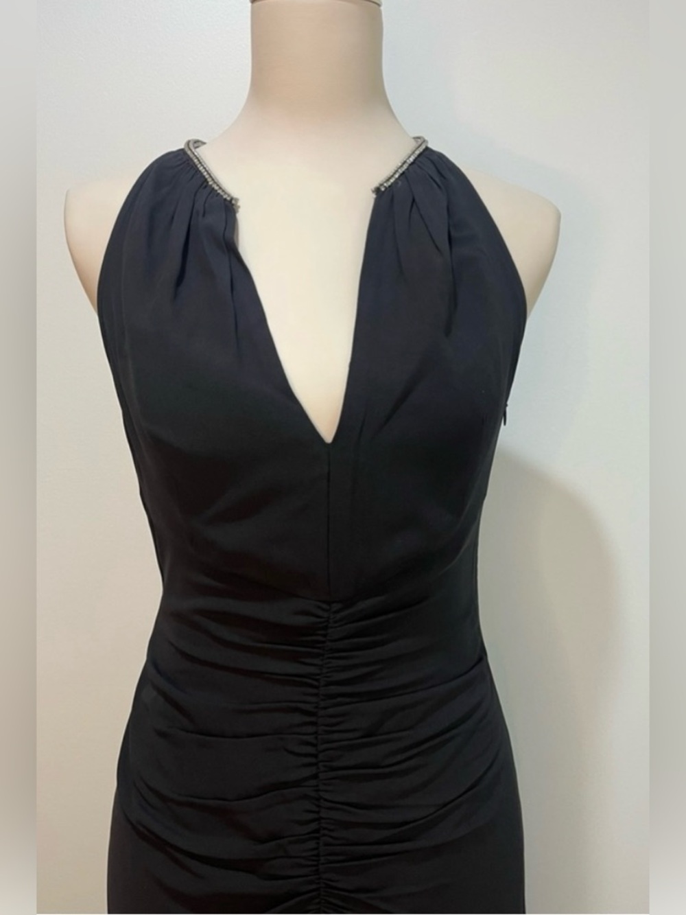 J.Crew Collection Full-length embellished ruched dress in black - Picture 6 of 9